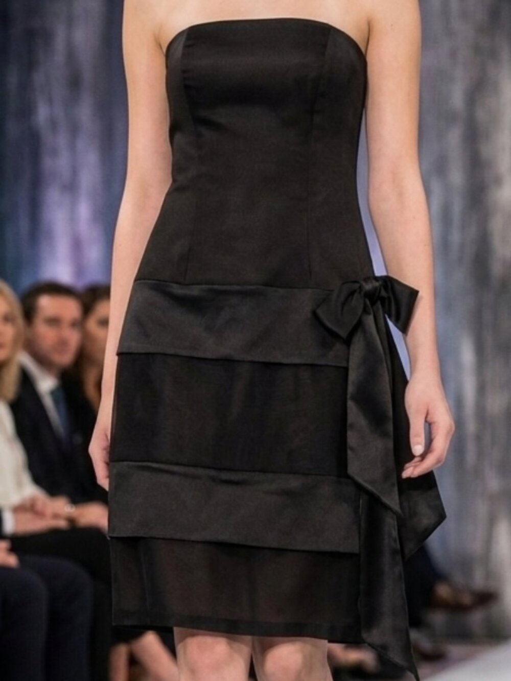 Designer Little Black Dress Strapless Classic LBD